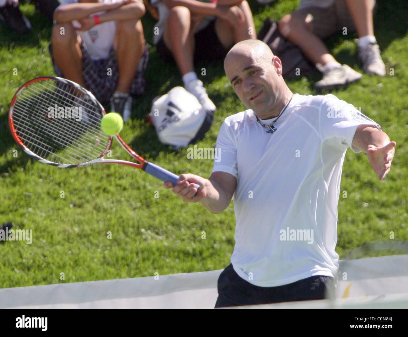 Andre Agassi at the Bryan Brothers' All-Star Tennis Smash, at the Sherwood  Country Club, Thousand Oaks, CA Stock Photo - Alamy
