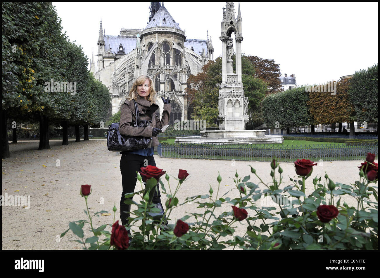 Eileen Davidson on the set of TV series 'The Young And The Restless