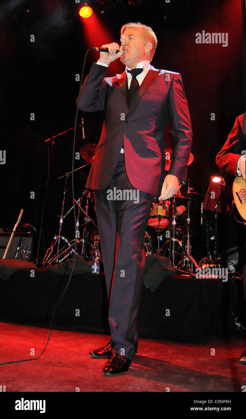 Martin Fry of ABC performing live during the UK Steel city tour at the