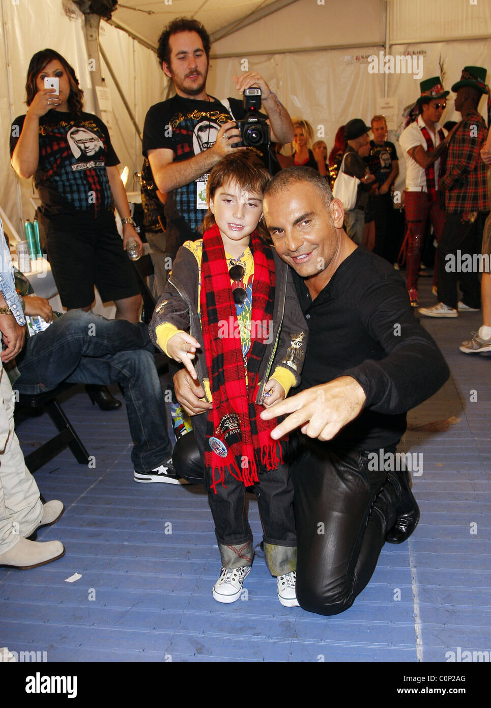 Christian Audigier and Dylan Audigier Mercedes-Benz LA Fashion Week