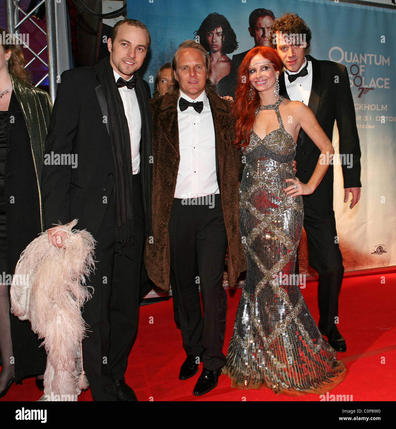 Hobe Rice Phoebe Price attends the Swedish premiere of the new James Bond film ...