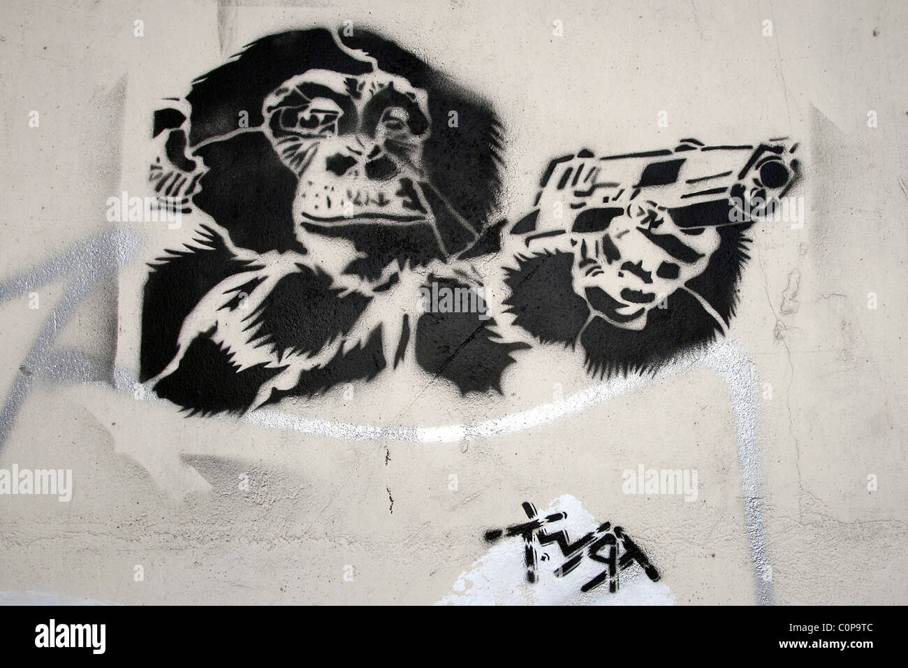 thumbnail image 2 of Handmade Banksy Inspired Stencil | Street Art & Graffiti Design | Pop Culture Theme | USA Made 2 of 3