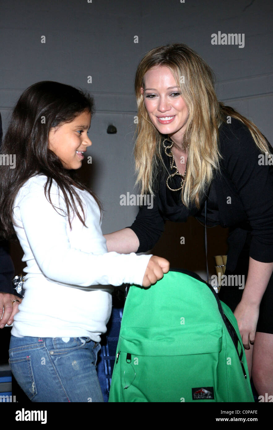 Hilary Duff attends the 'Blessings in a Backpack' sponsored by Nina