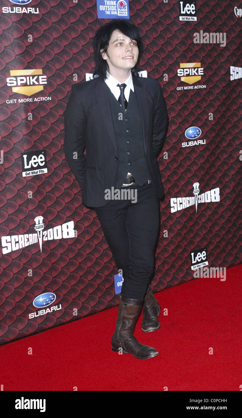 Gerard Way Spike Tv S Scream 08 Awards At The Greek Theater Los Angeles California 18 10 08 Stock Photo Alamy