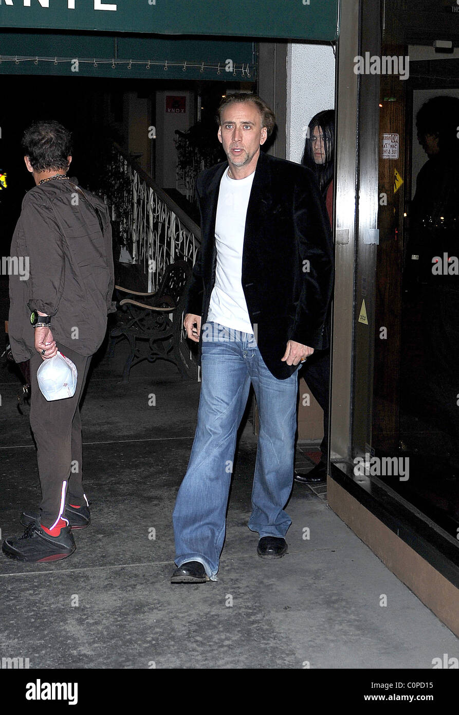 Nicolas Cage leaves Madeo restaurant Los Angeles, California - 24.10.08 Stock Photo
