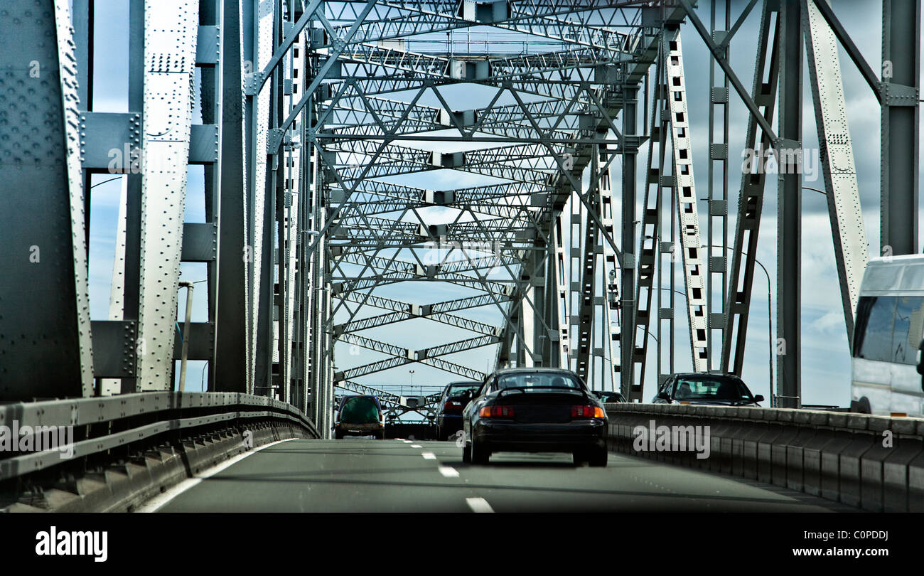 Auckland city, New Zealand, flyover motorway bridge Stock Photo Alamy