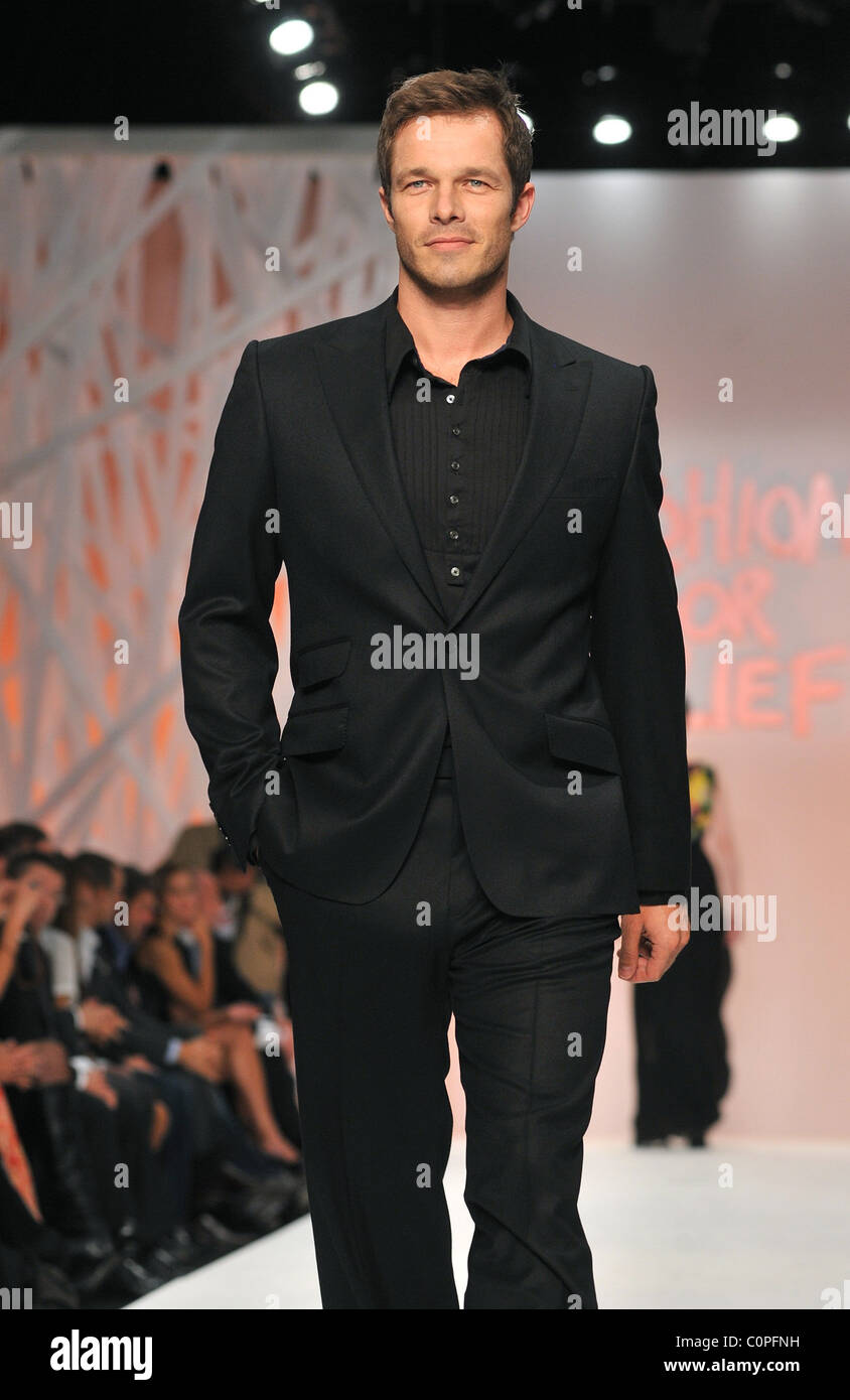 Paul Sculfor Fashion for Relief catwalk held at the BFC tent London ...