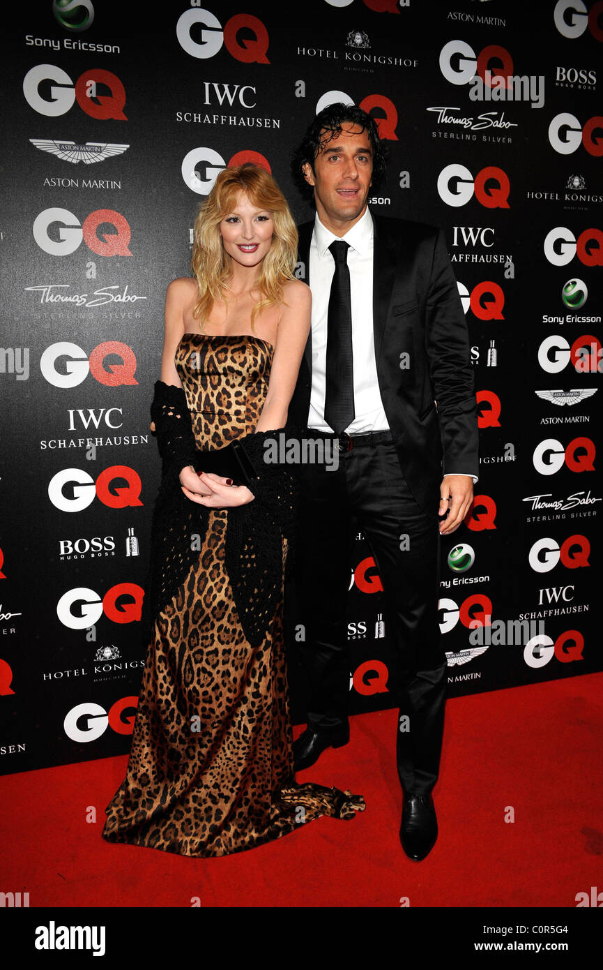 Marta Cecchetto, Luca Toni 10th annual Men Of The Year Awards by GQ Magazine at Kongresshalle