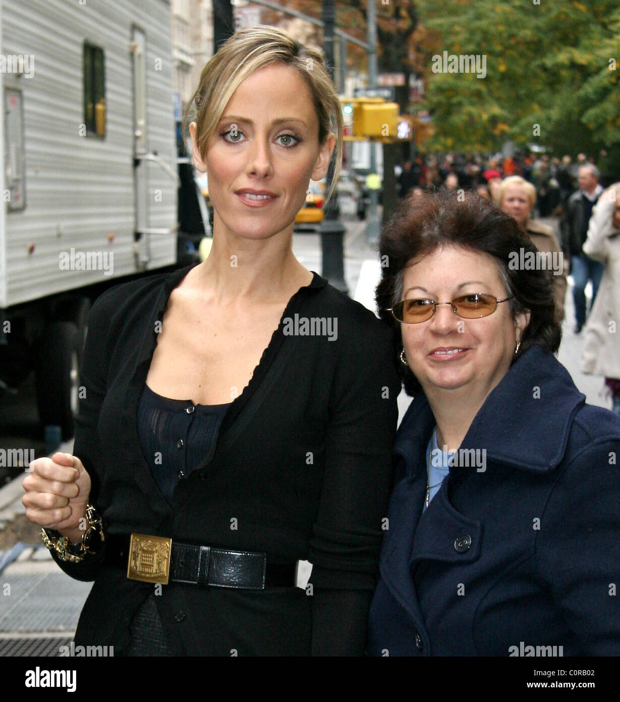 Kim Raver on a lunch break while filming 'Lipstick Jungle' in Manhattan