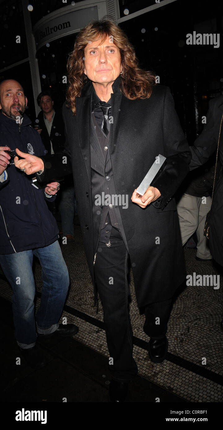 David Coverdale, Classic Rock Roll Of Honour at Park Lane Hotel - Departures London, England - 03.11.08 Stock Photo