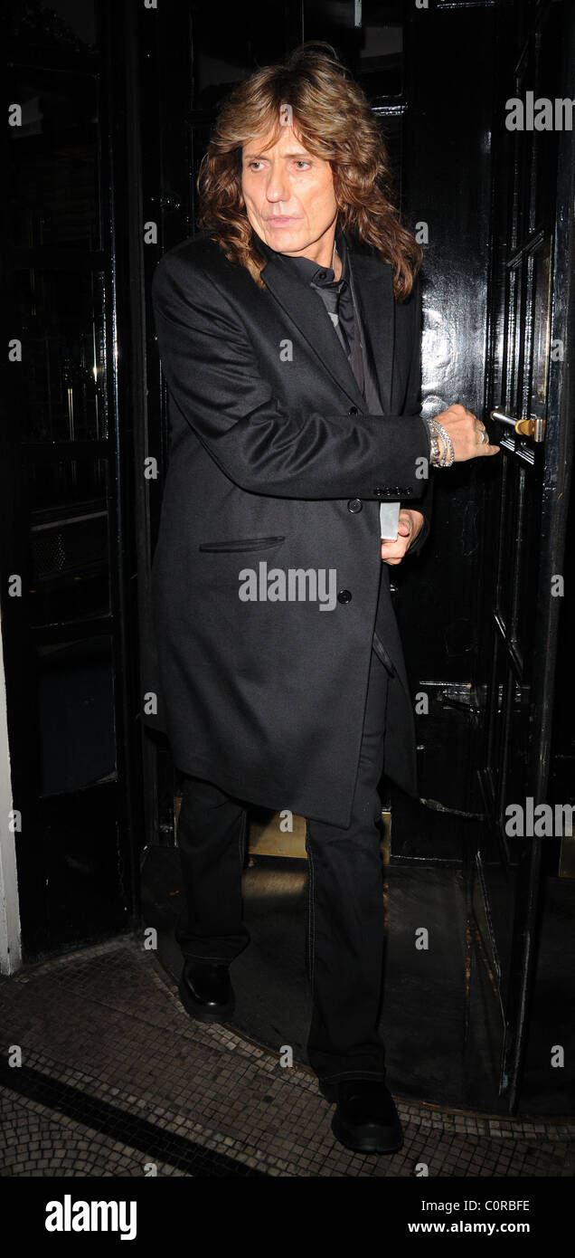 David Coverdale, Classic Rock Roll Of Honour at Park Lane Hotel - Departures London, England - 03.11.08 Stock Photo
