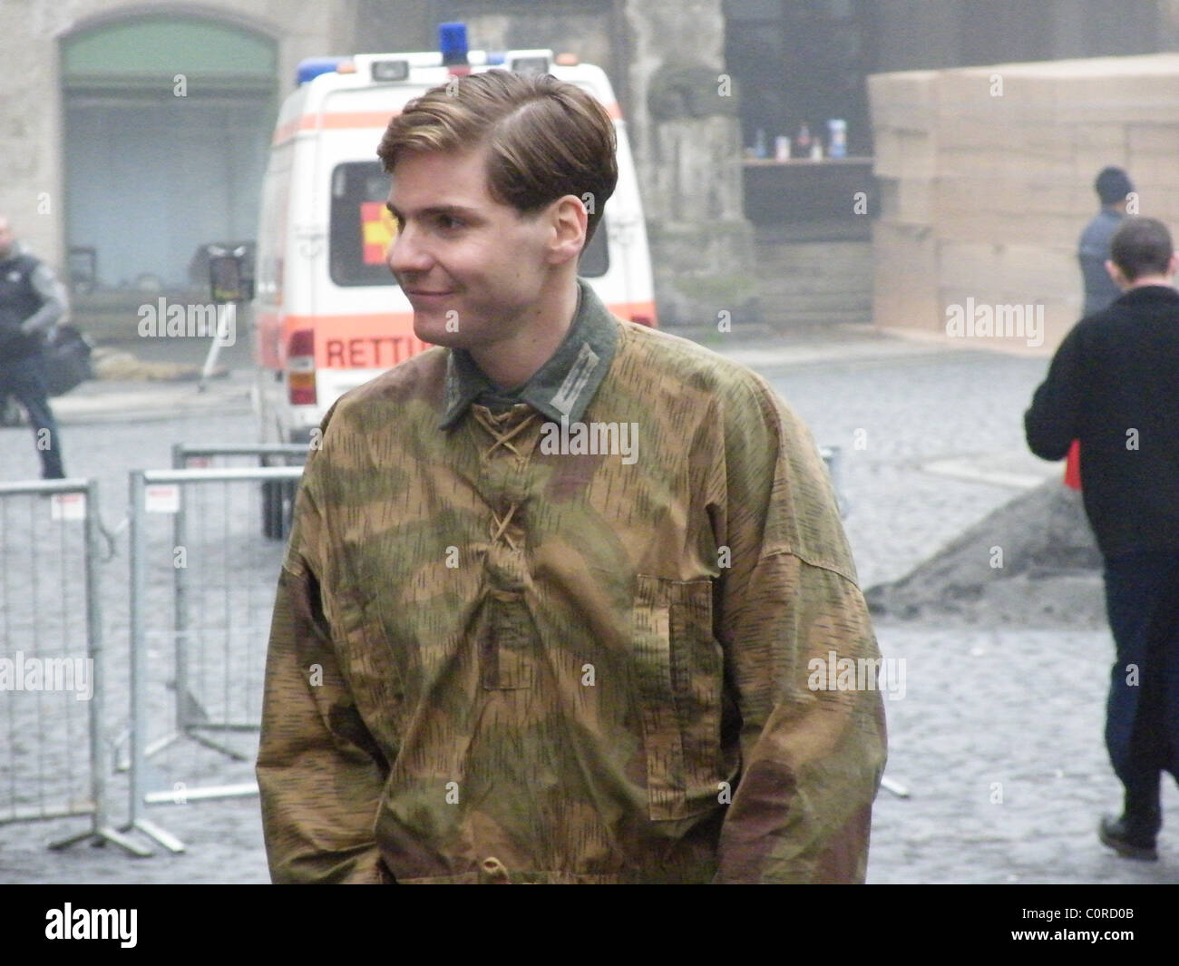 Actor Daniel Bruehl as German sniper "Frederick Zoller" at the set of