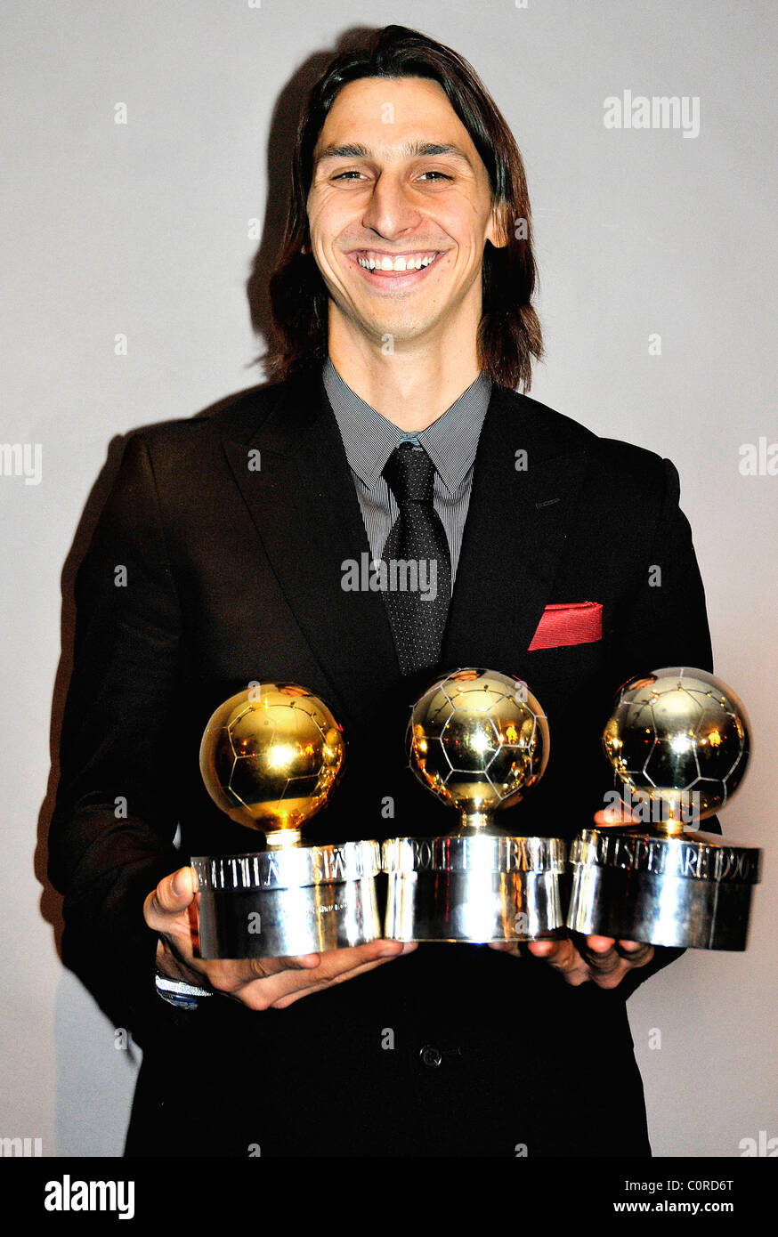 Zlatan Ibrahimovic is awarded The Golden Ball award, it was the first