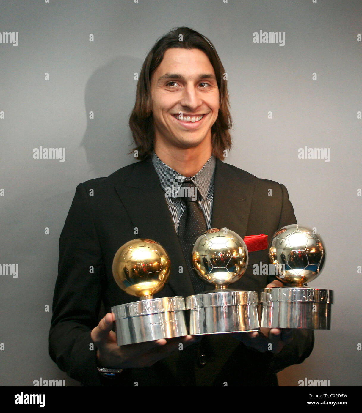 Zlatan Ibrahimovic is awarded The Golden Ball award, it was the first