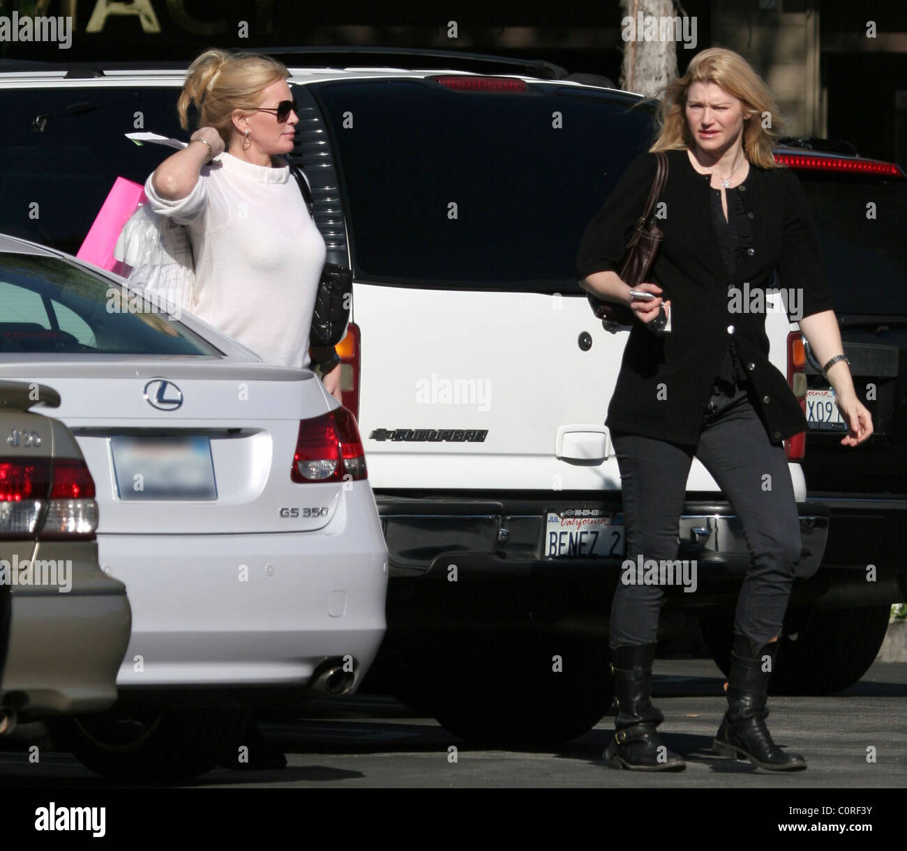 Shannon Tweed leaves the dry cleaners after picking up some clothes Los
