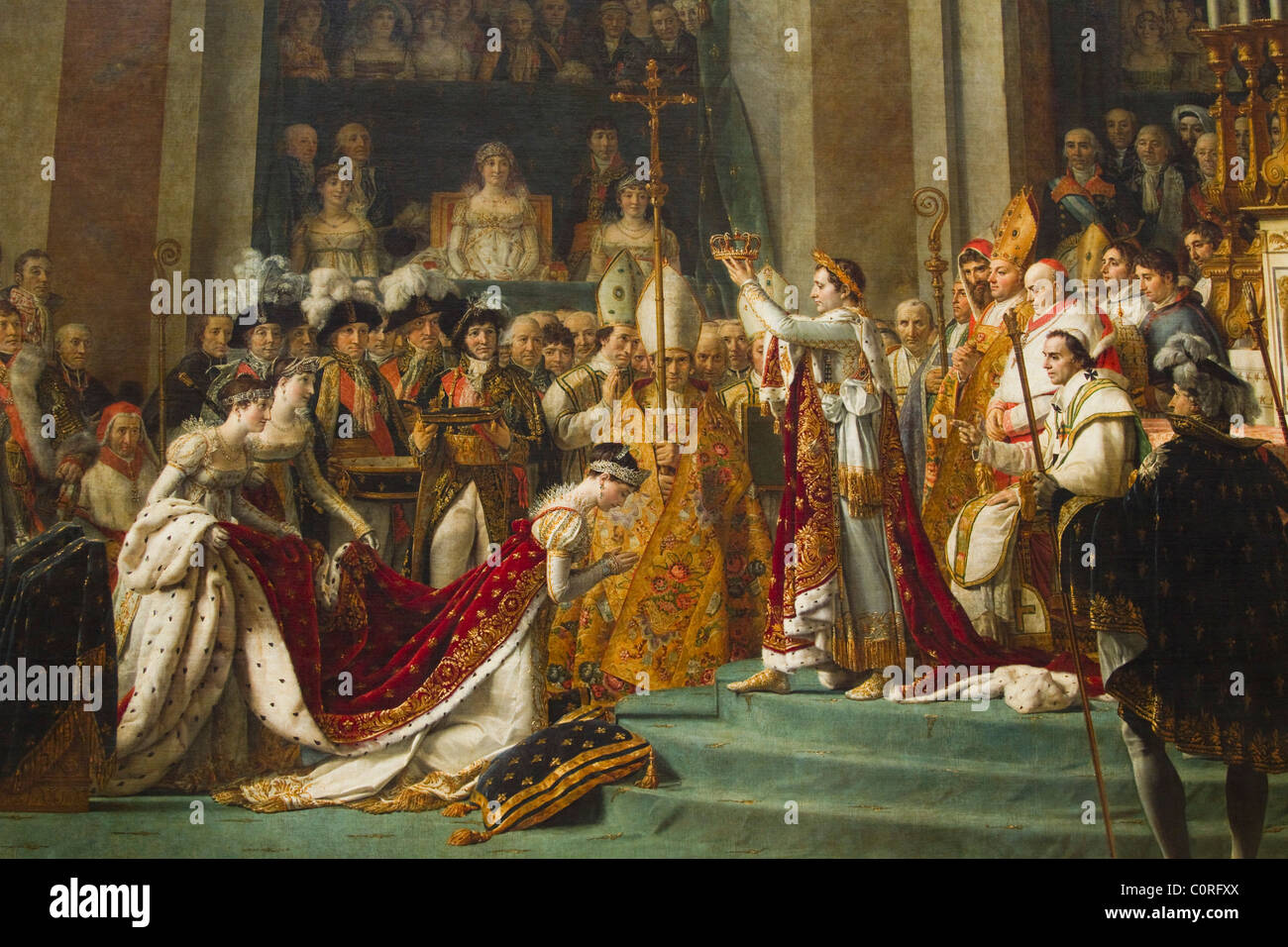 Painting of Coronation Of Napoleon in a museum, Musee Du Louvre, Paris,  France Stock Photo - Alamy