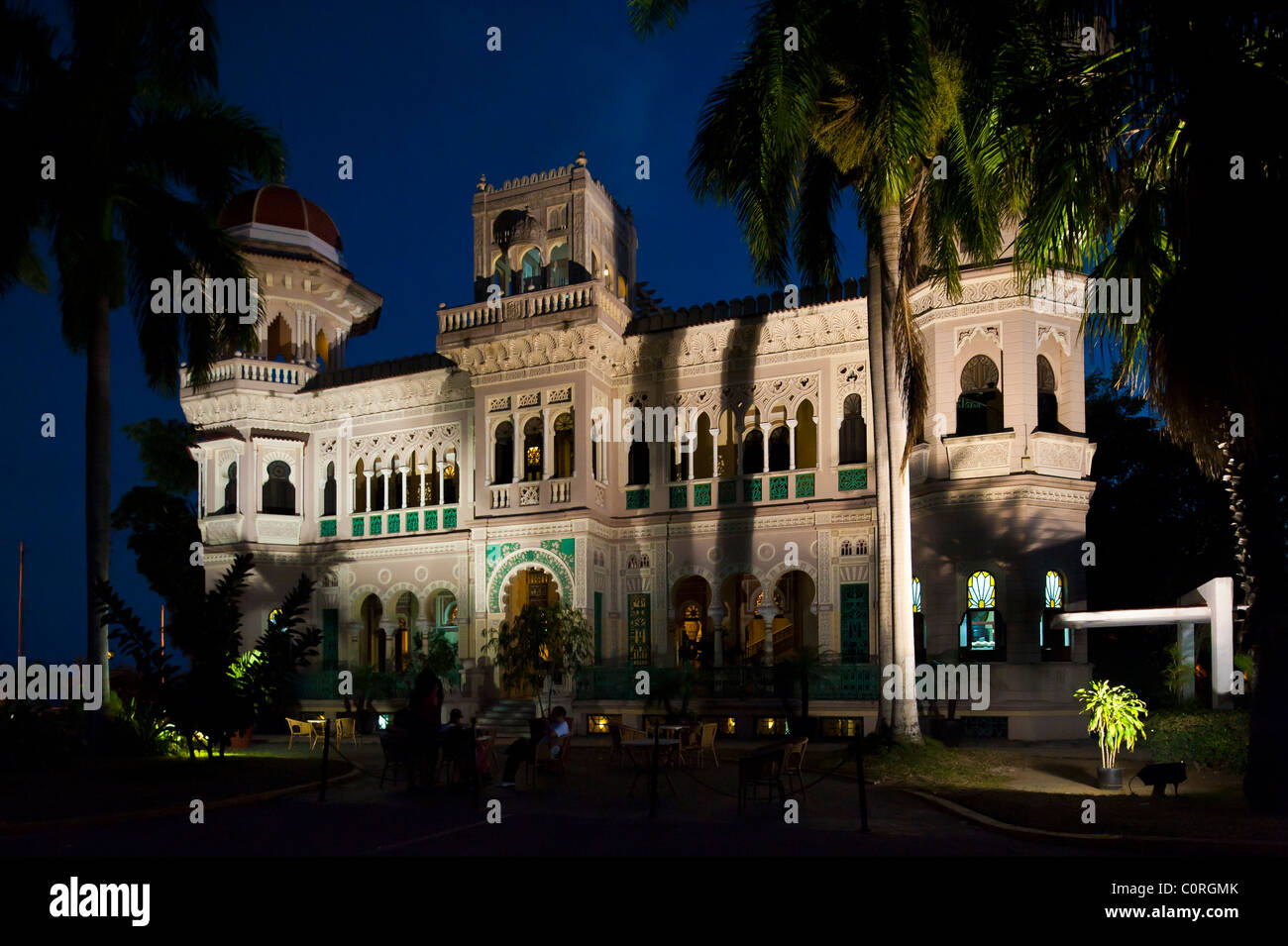 punta gorda palace Cienfuegos exterior night Stock Photo