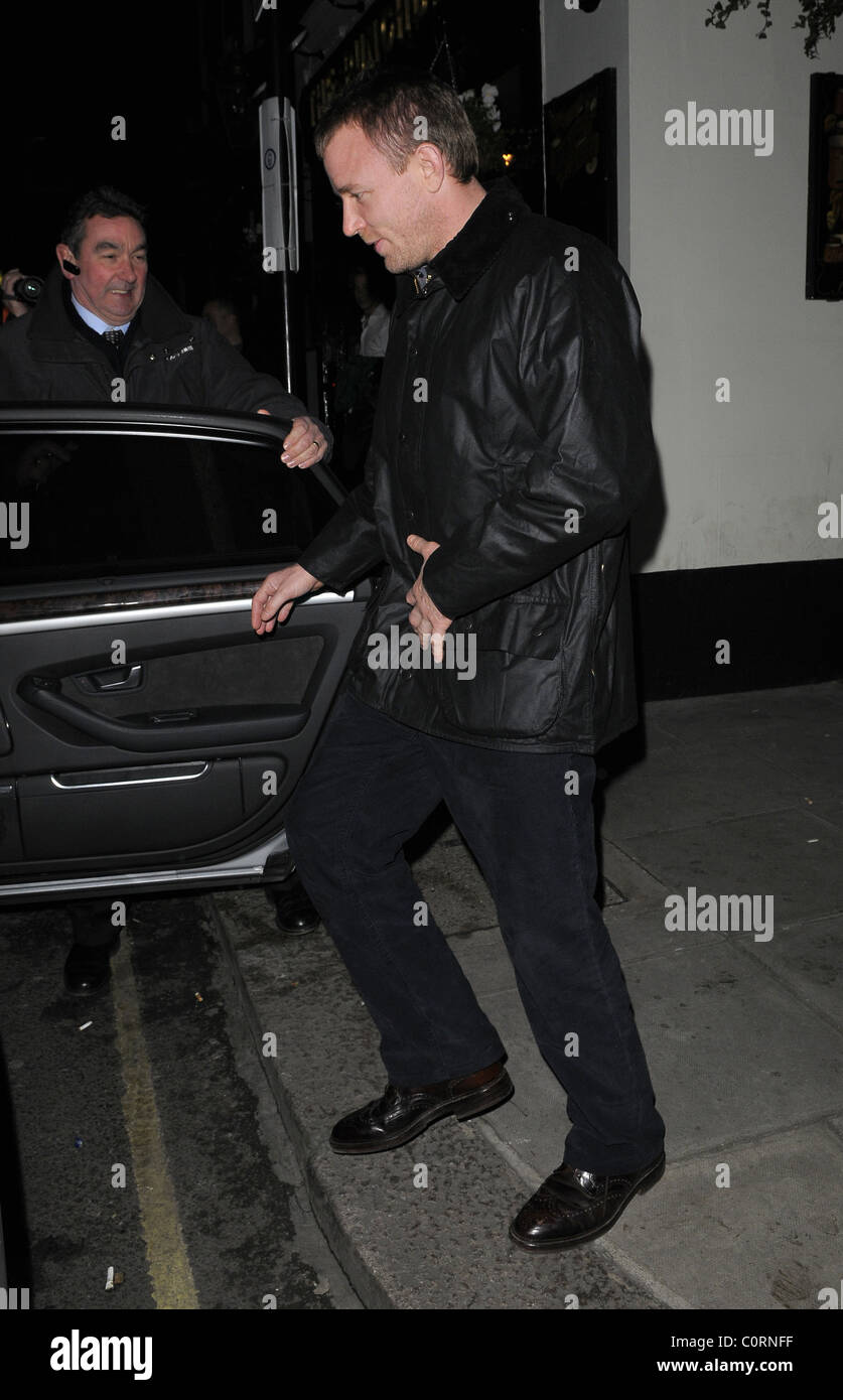 Guy Ritchie leaves his Punch Bowl pub in Mayfair, rather worse for wear. Ritchie was in fine