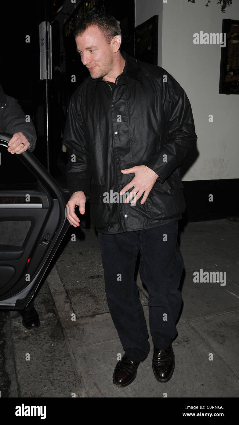 Guy Ritchie leaves his Punch Bowl pub in Mayfair, rather worse for wear