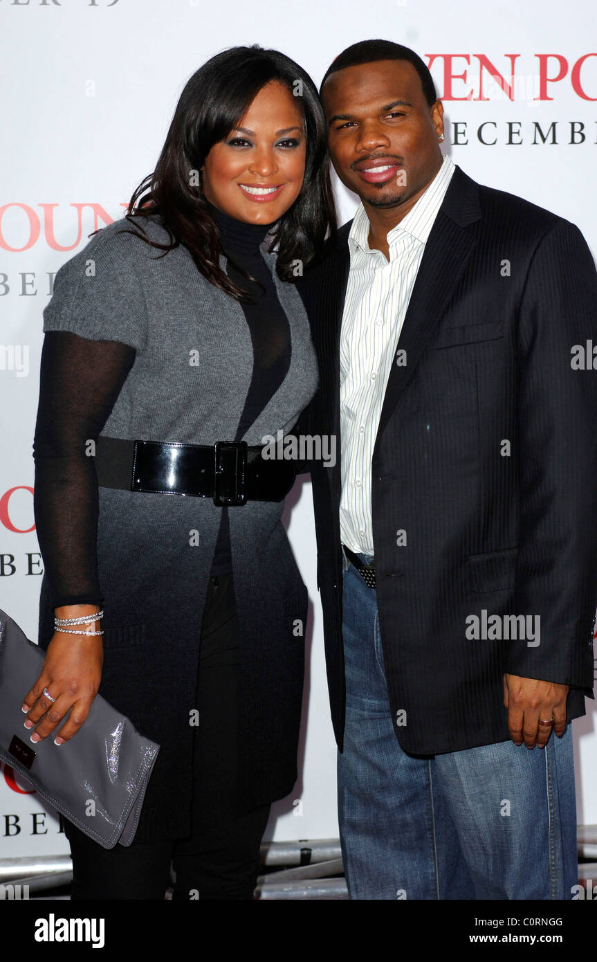 Laila Ali and Curtis Conway Los Angeles Premiere of 'Seven Pounds' held at the Mann Village Theatre Westwood, California - Stock Photo