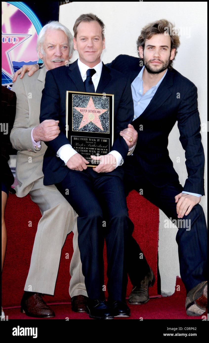 Kiefer Sutherland and Donald Sutherland Kiefer Sutherland receives the