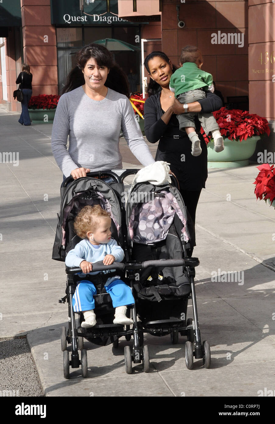 Garcelle beauvais with sons jax and jaid hires stock photography and