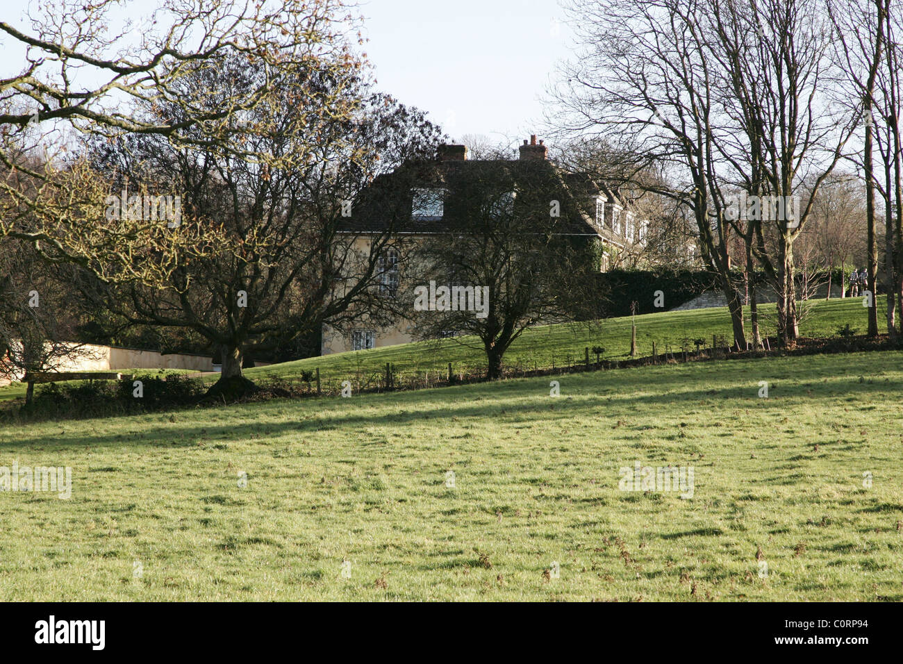 Compton Bassett House, Wiltshire, UK allegedly the new home of Robbie Williams. The £8.5 million home is in a small village Stock Photo