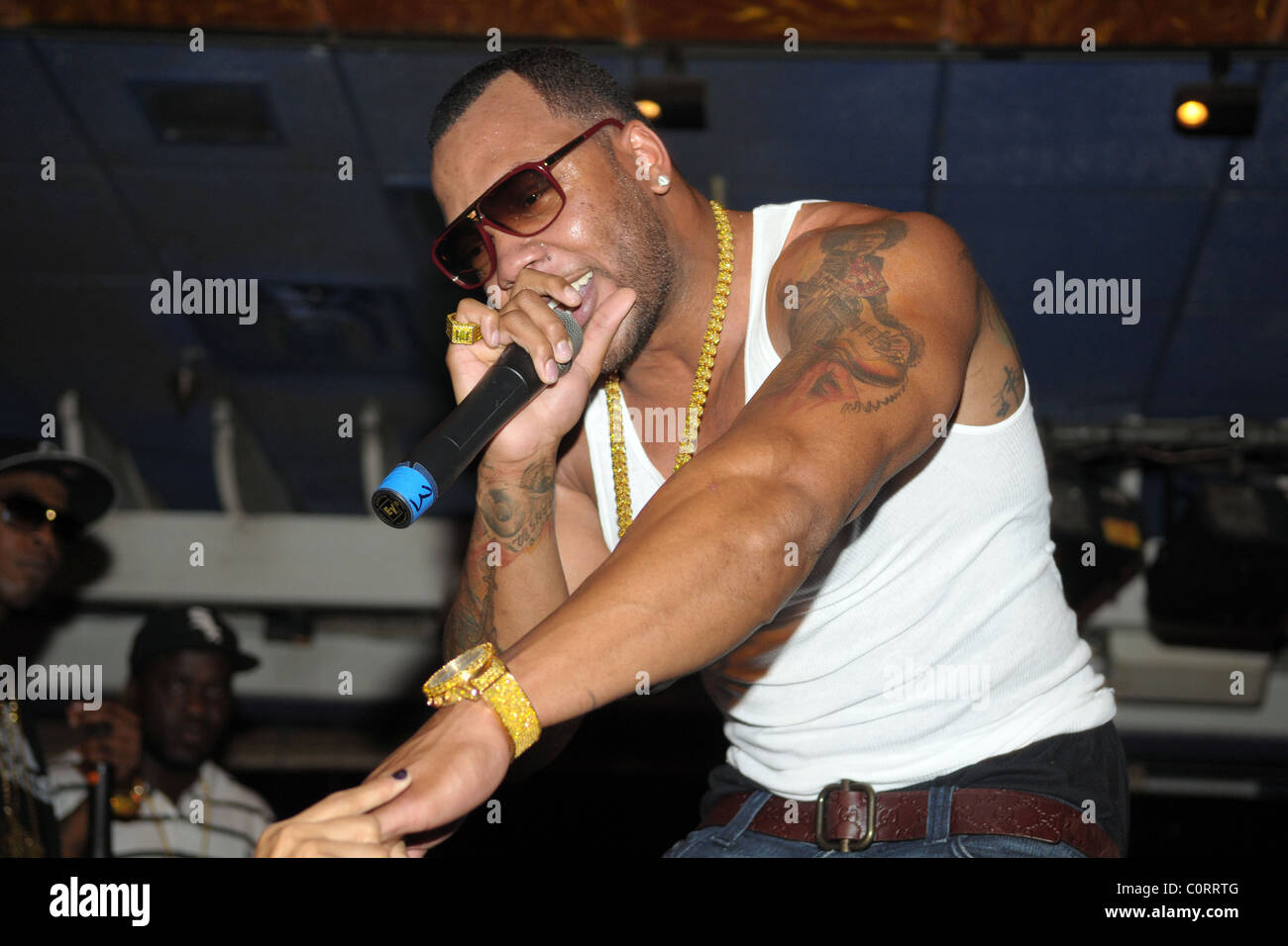 Flo-Rida performing at 'Power 96 Presents: The World's Largest Office Christmas Party' at Cafe Iguana Pines. Davie, Florida - Stock Photo