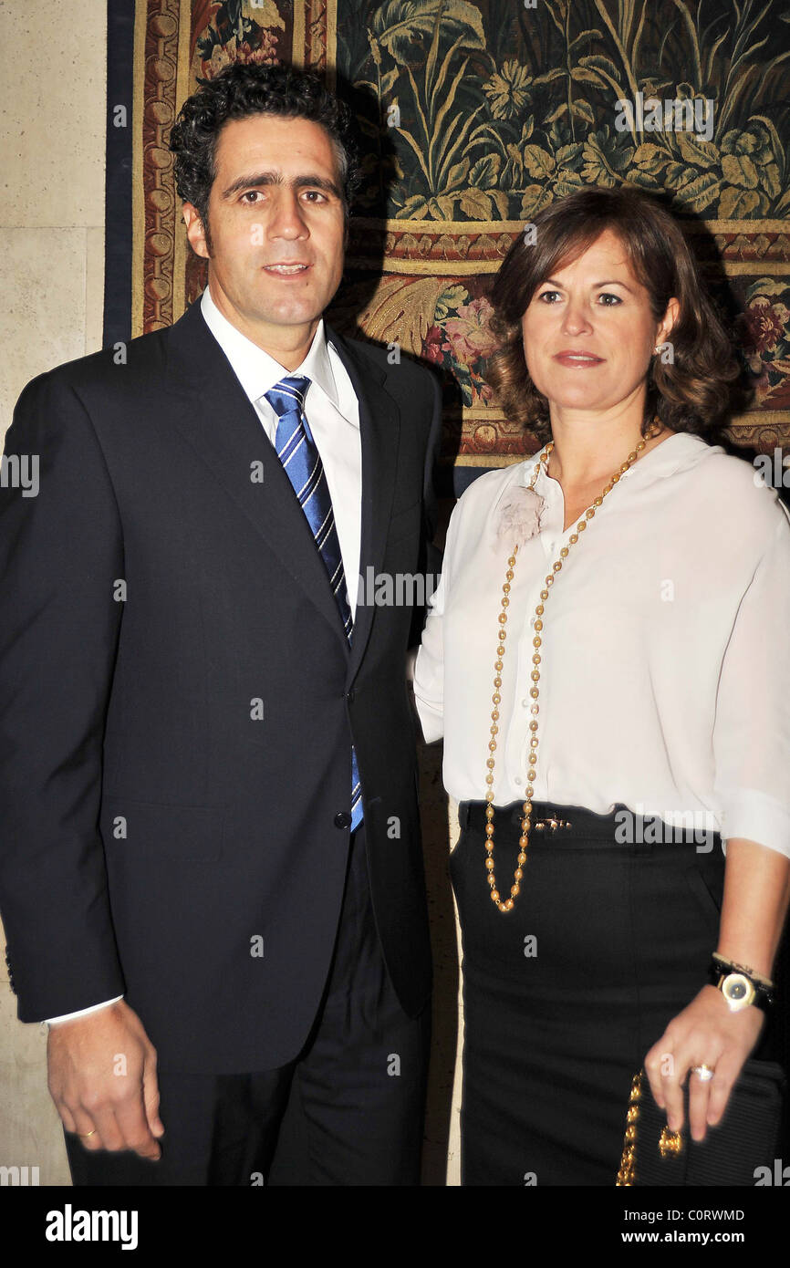 Miguel Indurain and wife Marisa 30 of Spain's sports stars are honoured by France for outstanding contributions to sports with Stock Photo