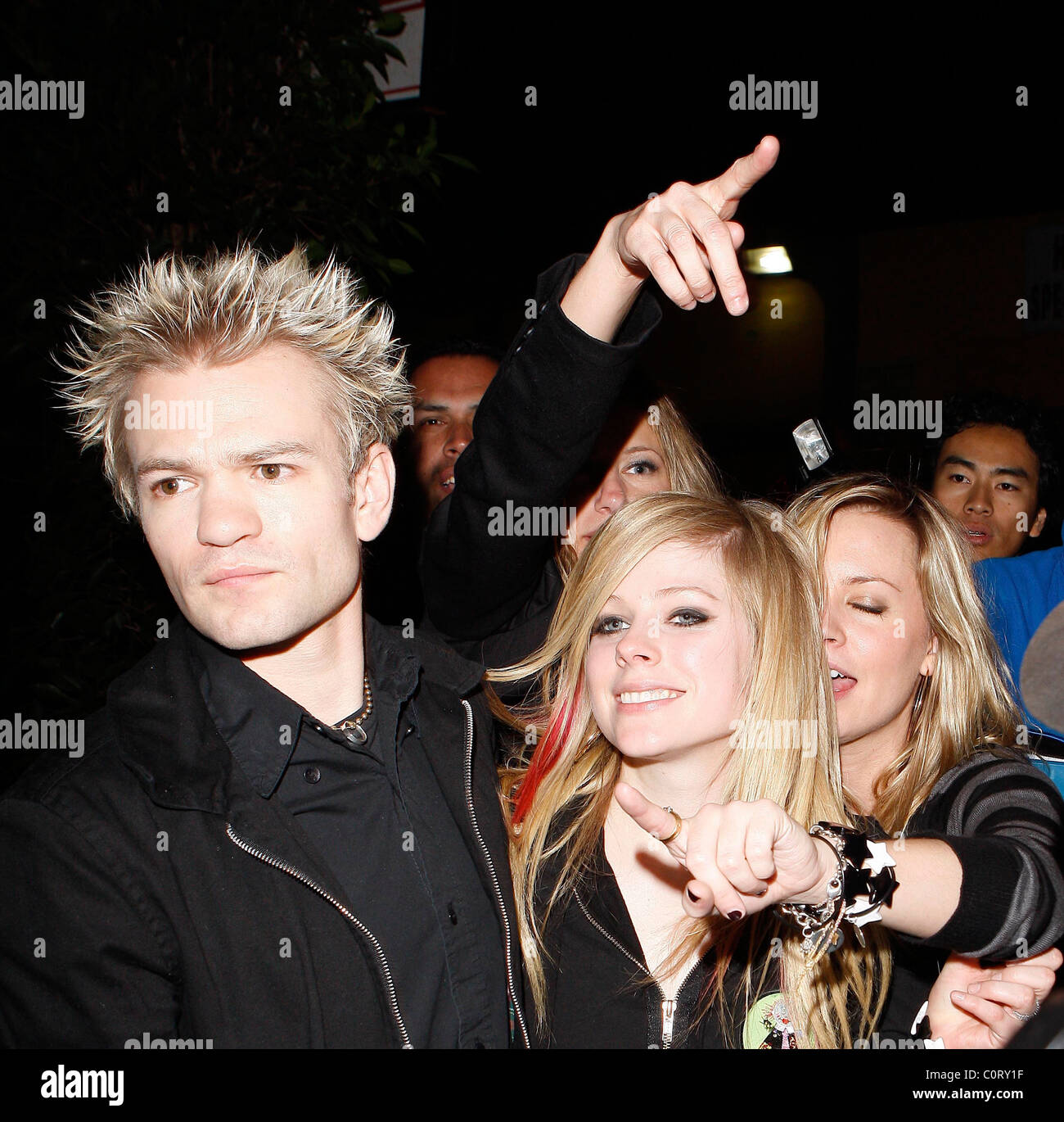 Avril Lavigne and husband Deryck Whibley leaving Bar Deluxe Los Angeles, California 04.12.08