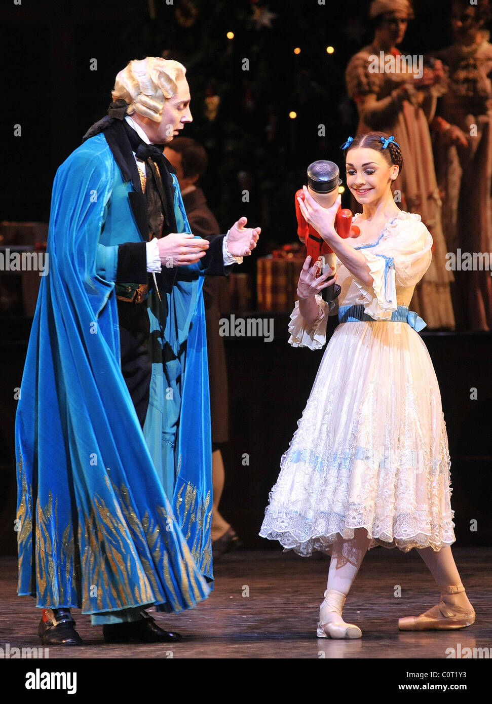 Elizabeth Harrod as Clara and Alastair Marriott as Drosselmeyer The