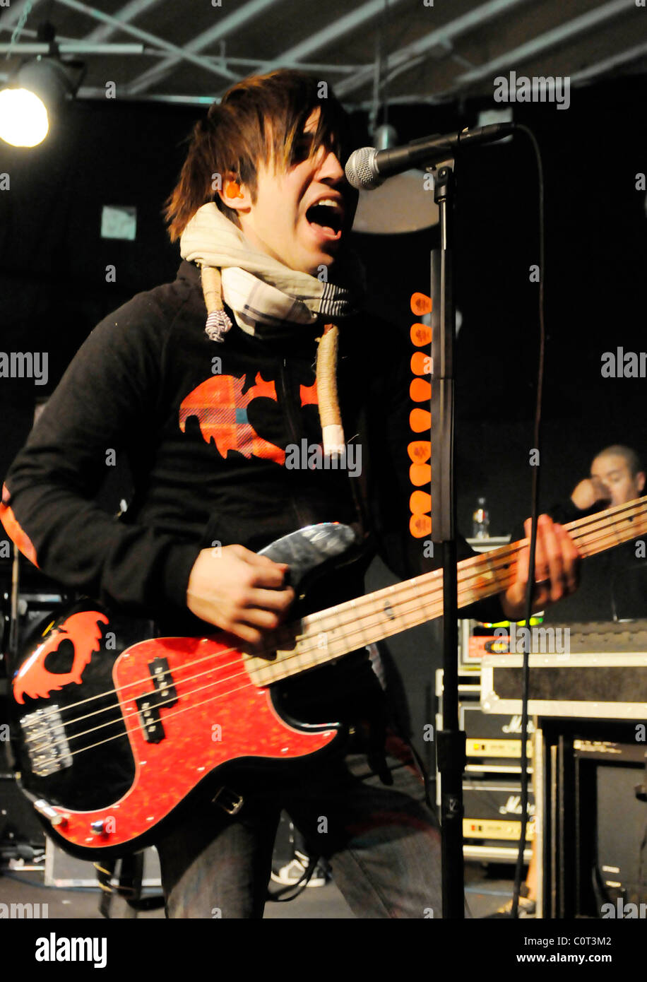 Pete Wentz Fall Out Boy performing a soldout show at The Epicentre in