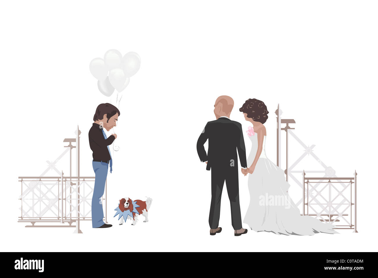 Just married Cut Out Stock Images &amp; Pictures - Alamy