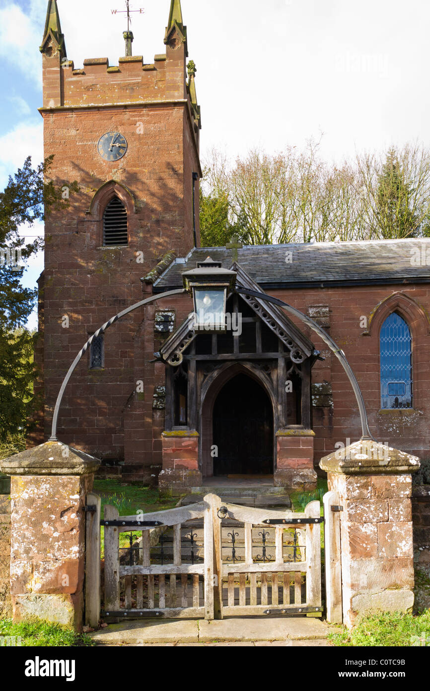 St Giles church in Badger Stock Photo Alamy