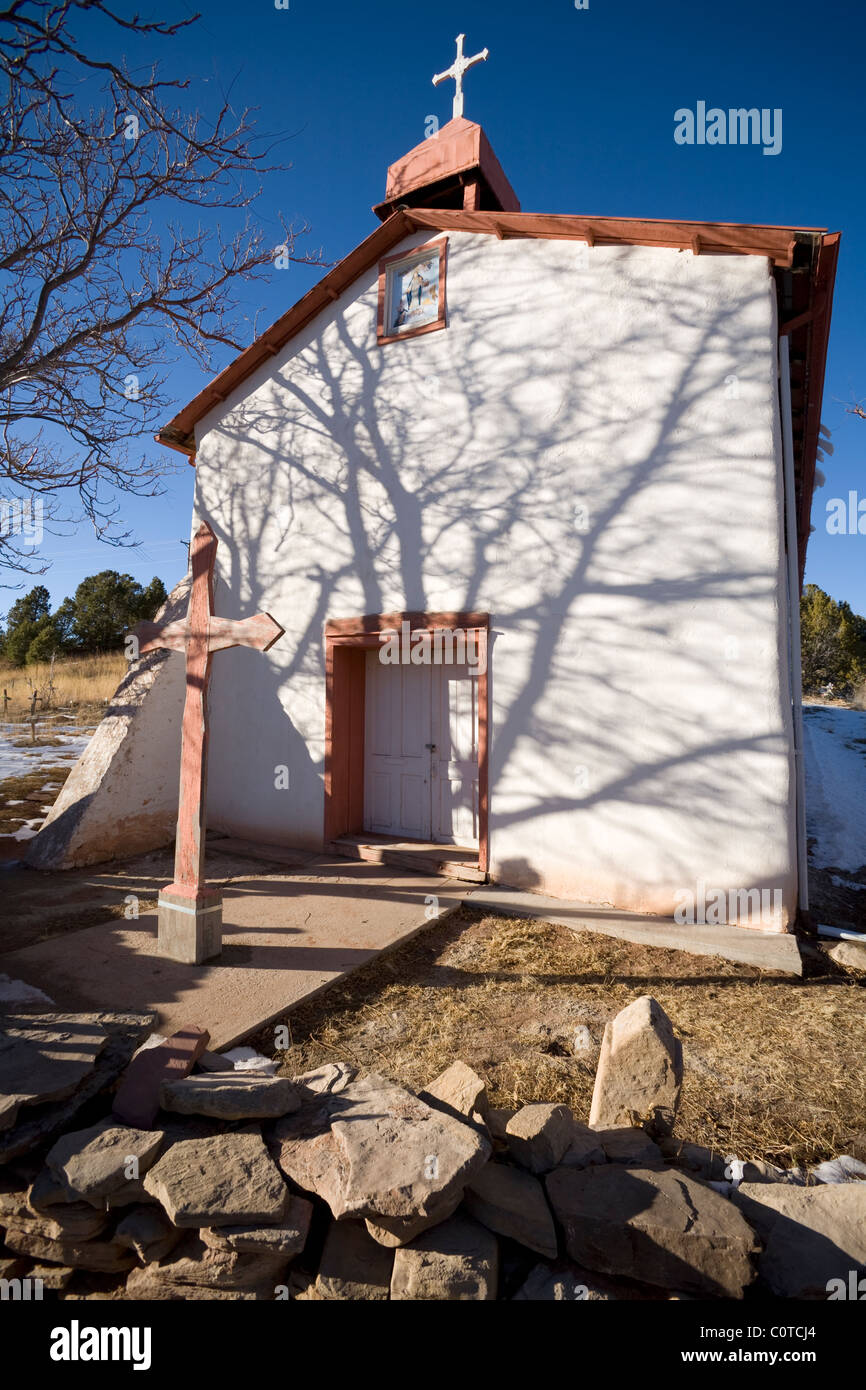 Church, Canoncito, New Mexico Stock Photo