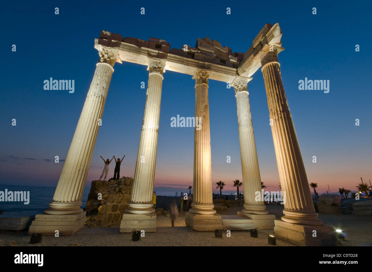 Temple of Apollo in Side,Antalya province, on the southern Mediterranean coast of Turkey Stock Photo