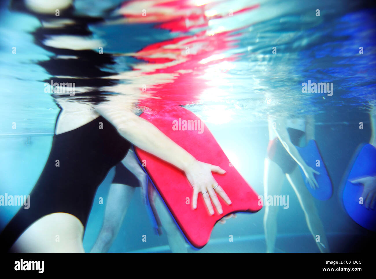 Water gymnastics, aqua aerobics as a physical therapy. Patients in a pool Stock Photo Alamy