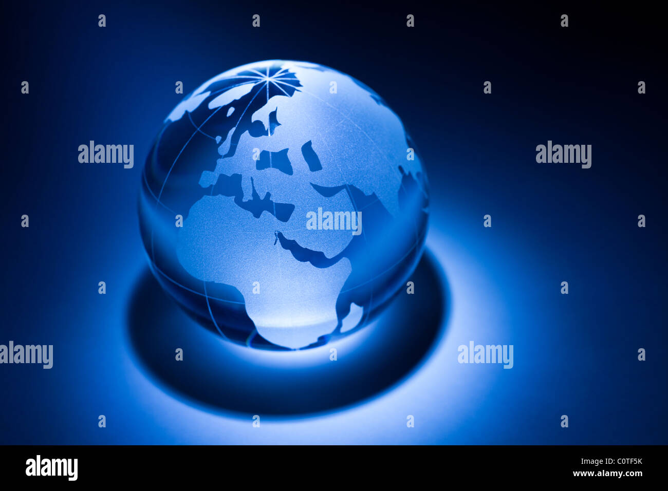 Earth planet,Transparent globe for background Stock Photo