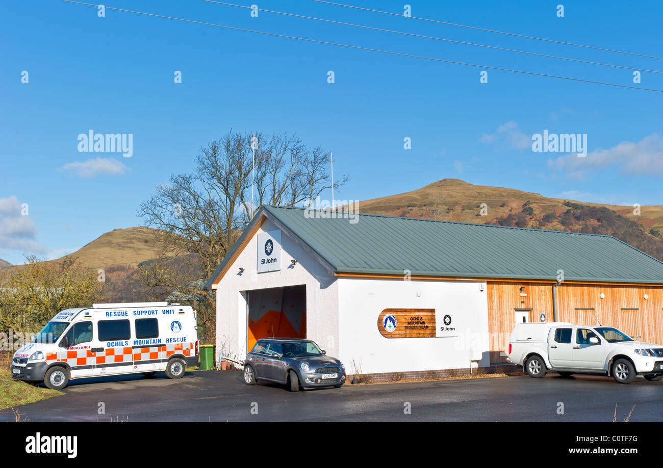 Ochil Hills Mountain Rescue Station, Clackmannanshire, Scotland. Stock Photo