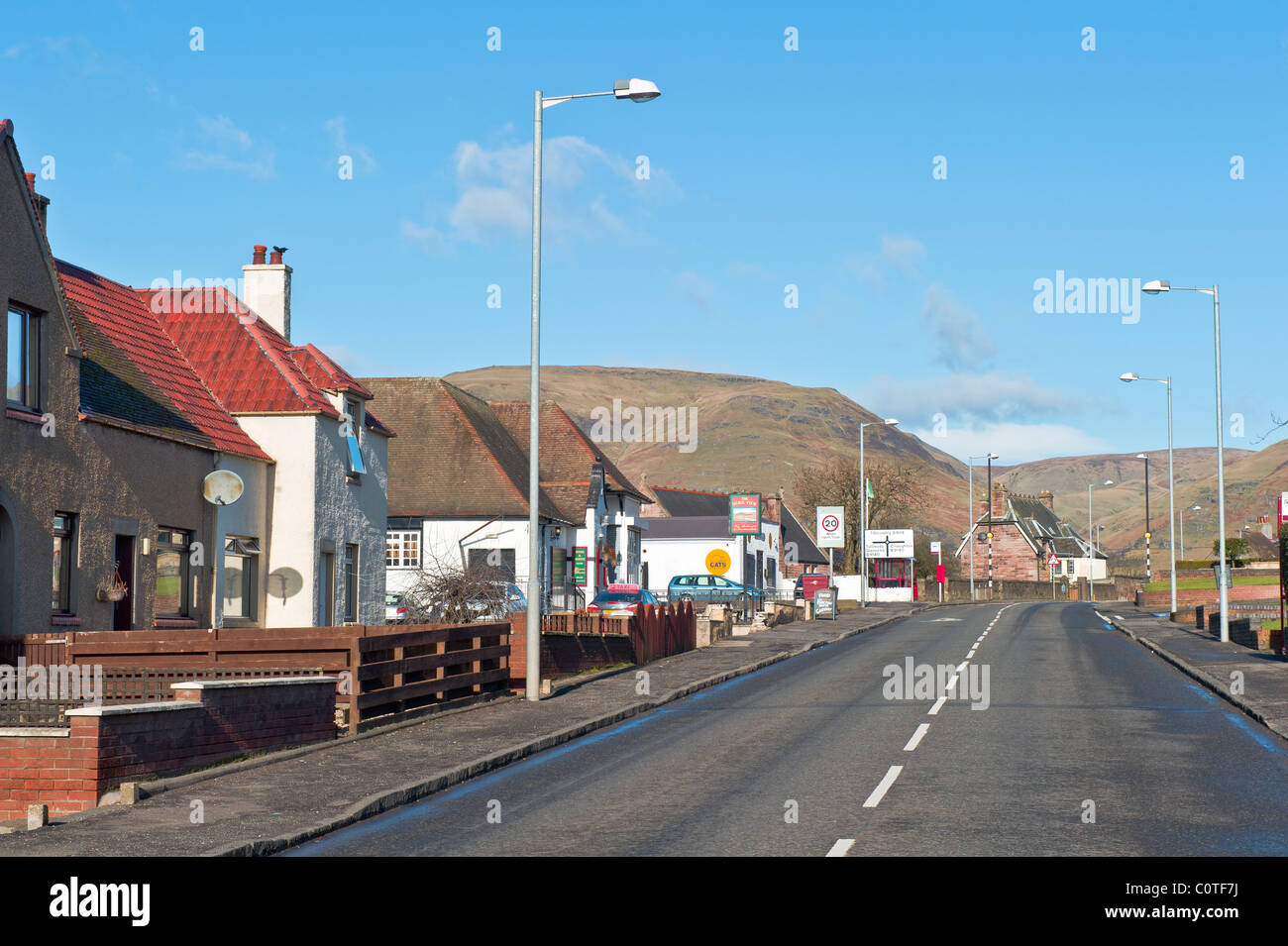 Main Street in Fishcross Stock Photo