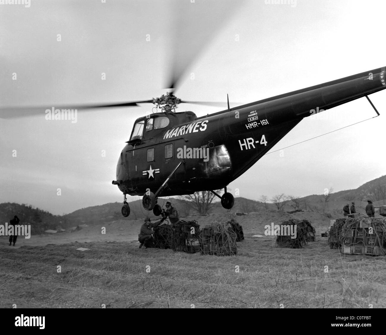 Sikorsky HRS-2 helicopter Stock Photo