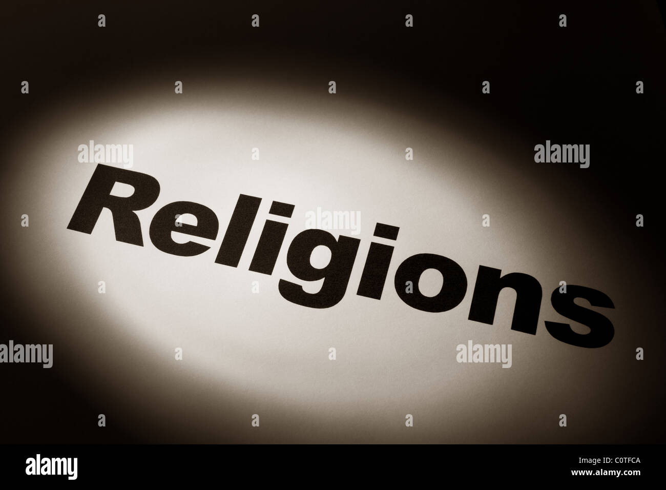 light and word of religions for background Stock Photo