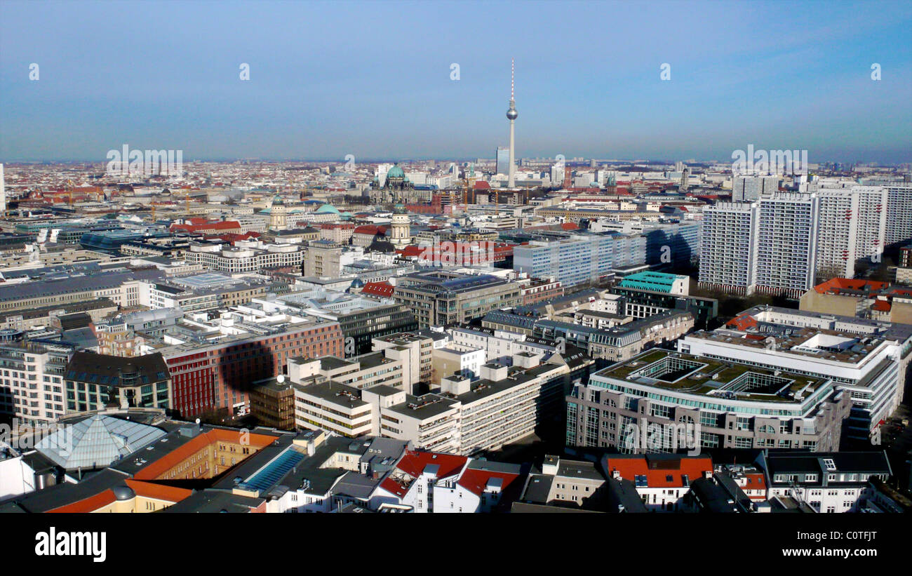Ariel view of Berlin city Stock Photo