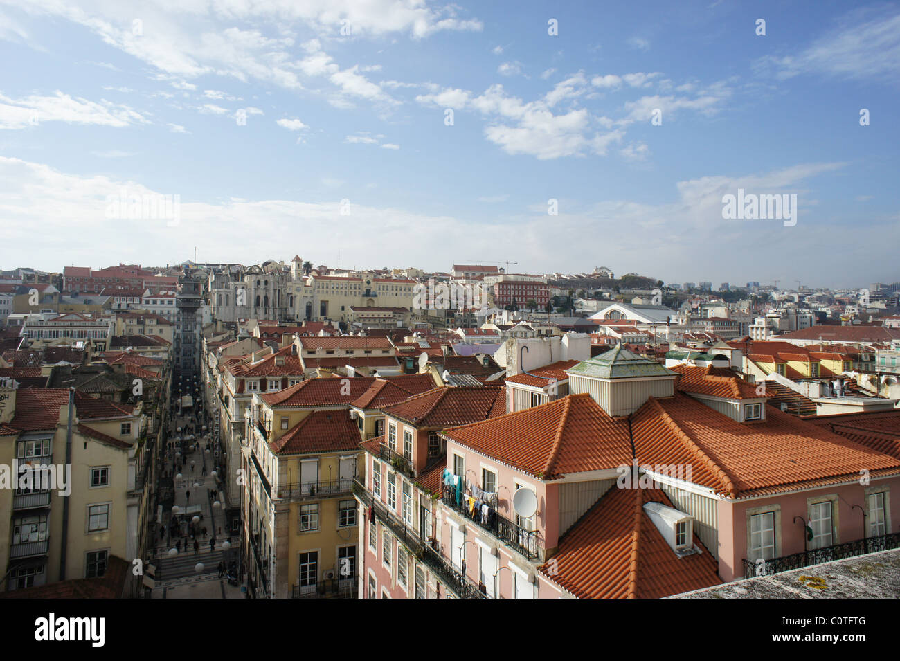 Downtown Lisbon panorama Stock Photo