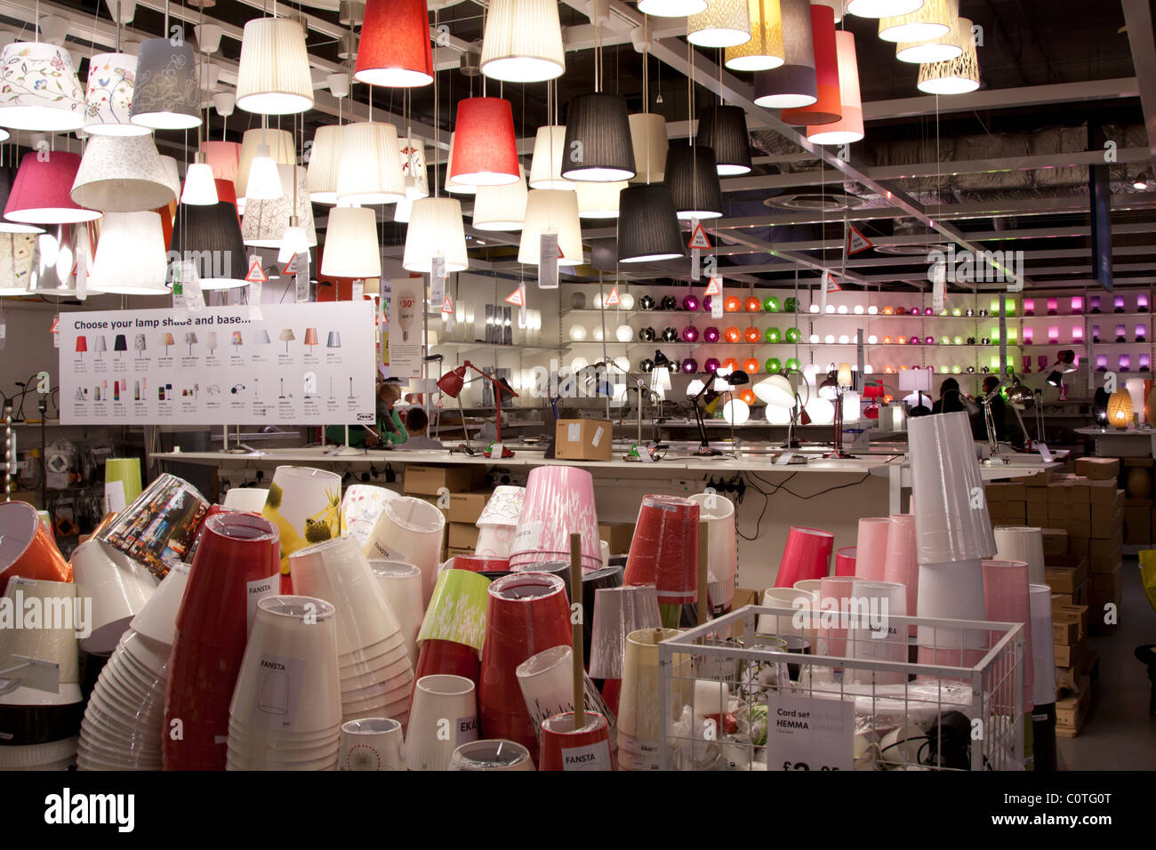 Lighting Department - Ikea Store - Wembley - London Stock Photo