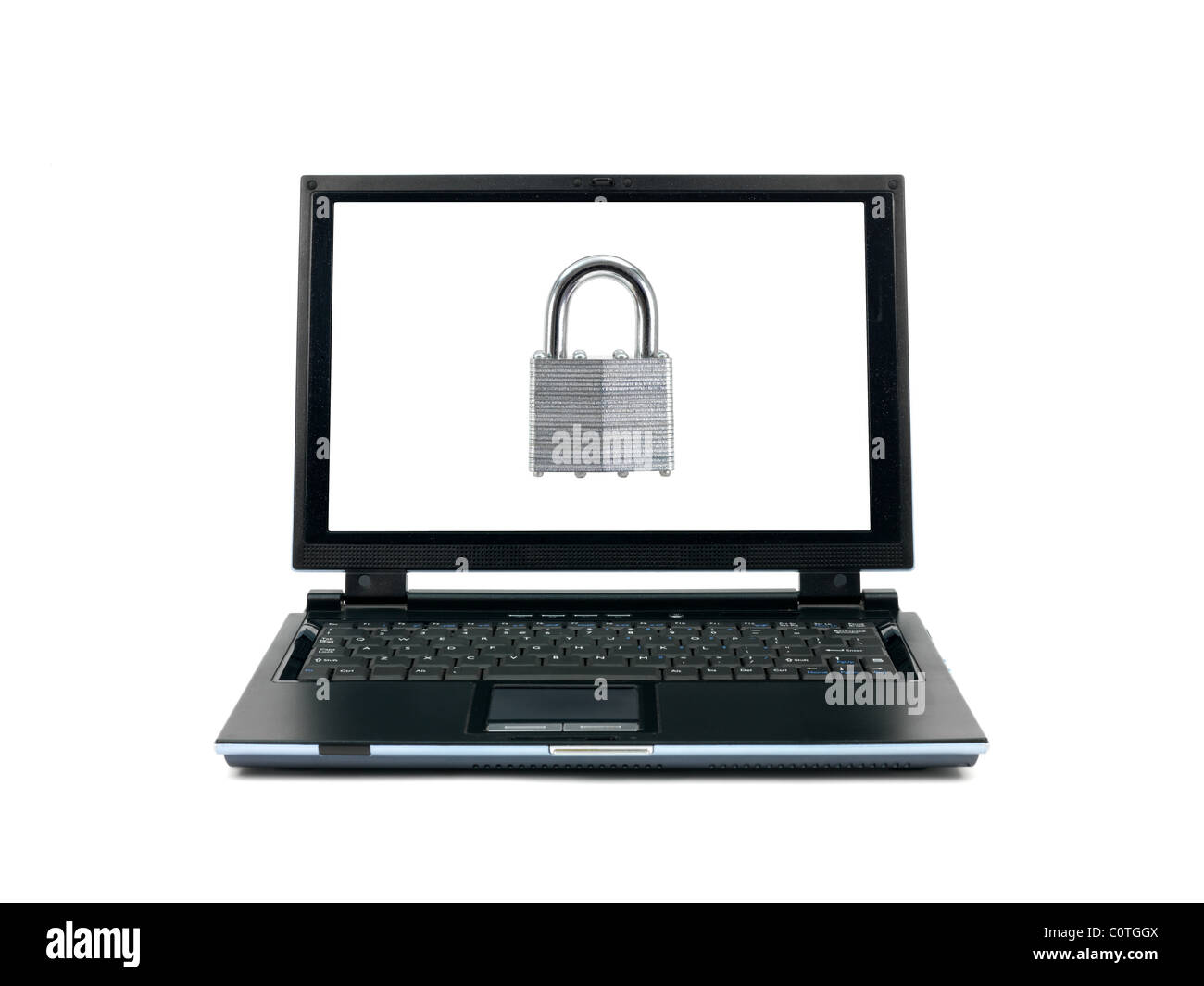 Laptop screen lock Cut Out Stock Images & Pictures - Alamy