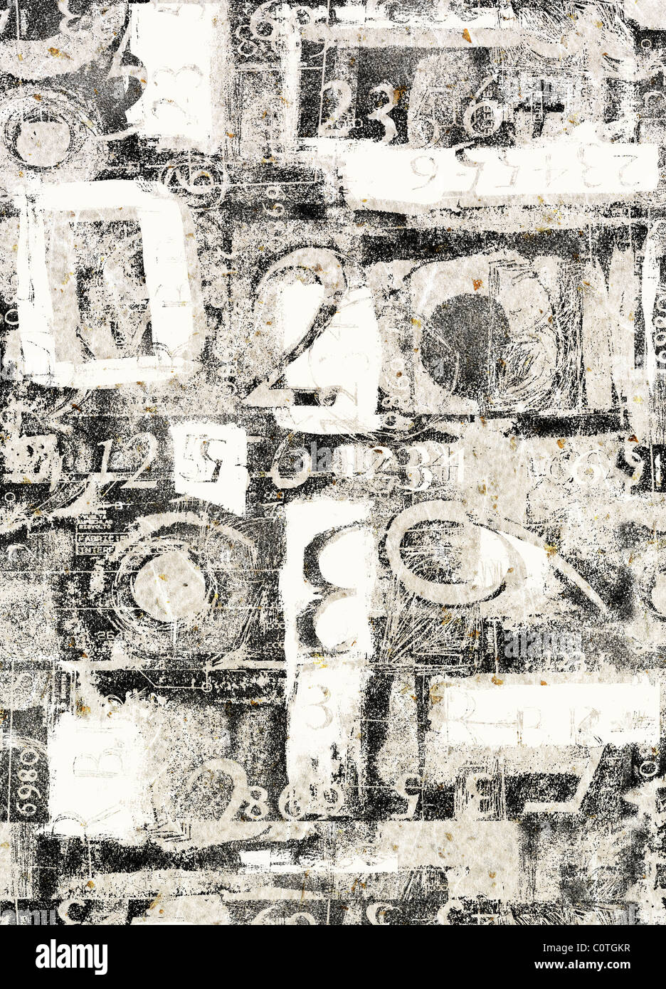 Black and White Numbers Stock Photo - Alamy