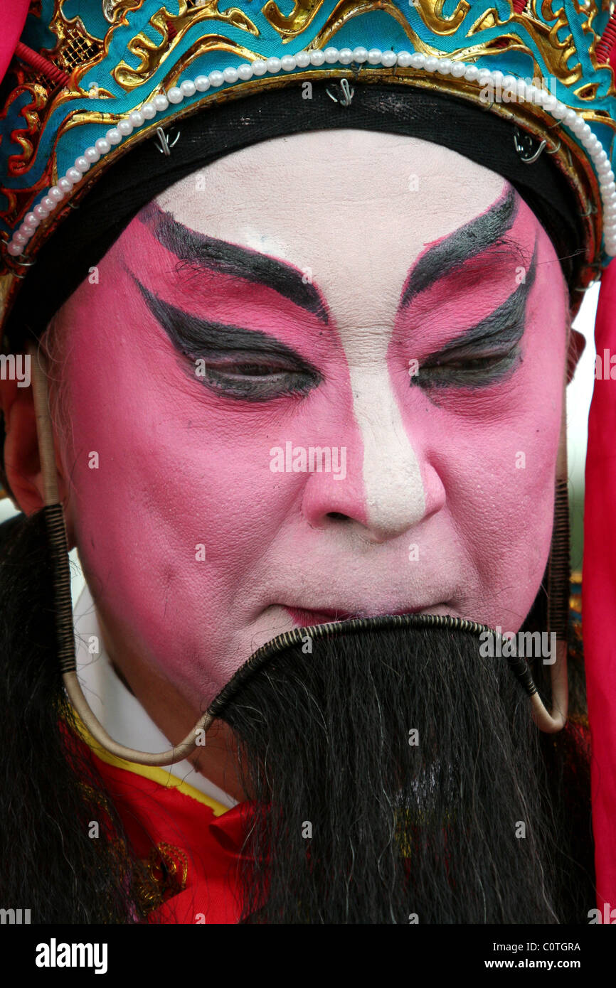 A man in traditional costume, Chinese New Year Celebrations, Year of the rat, Chinatown, Sydney, New South Wales, Australia Stock Photo