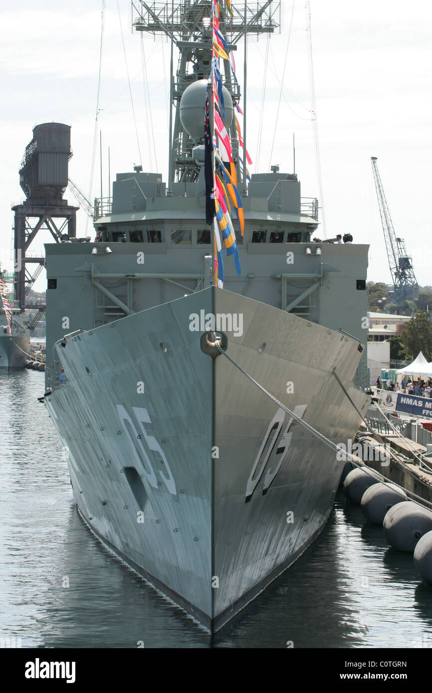 HMAS Melbourne (05) is an Adelaide class guided-missile frigate of the Royal Australian Navy (RAN). Stock Photo