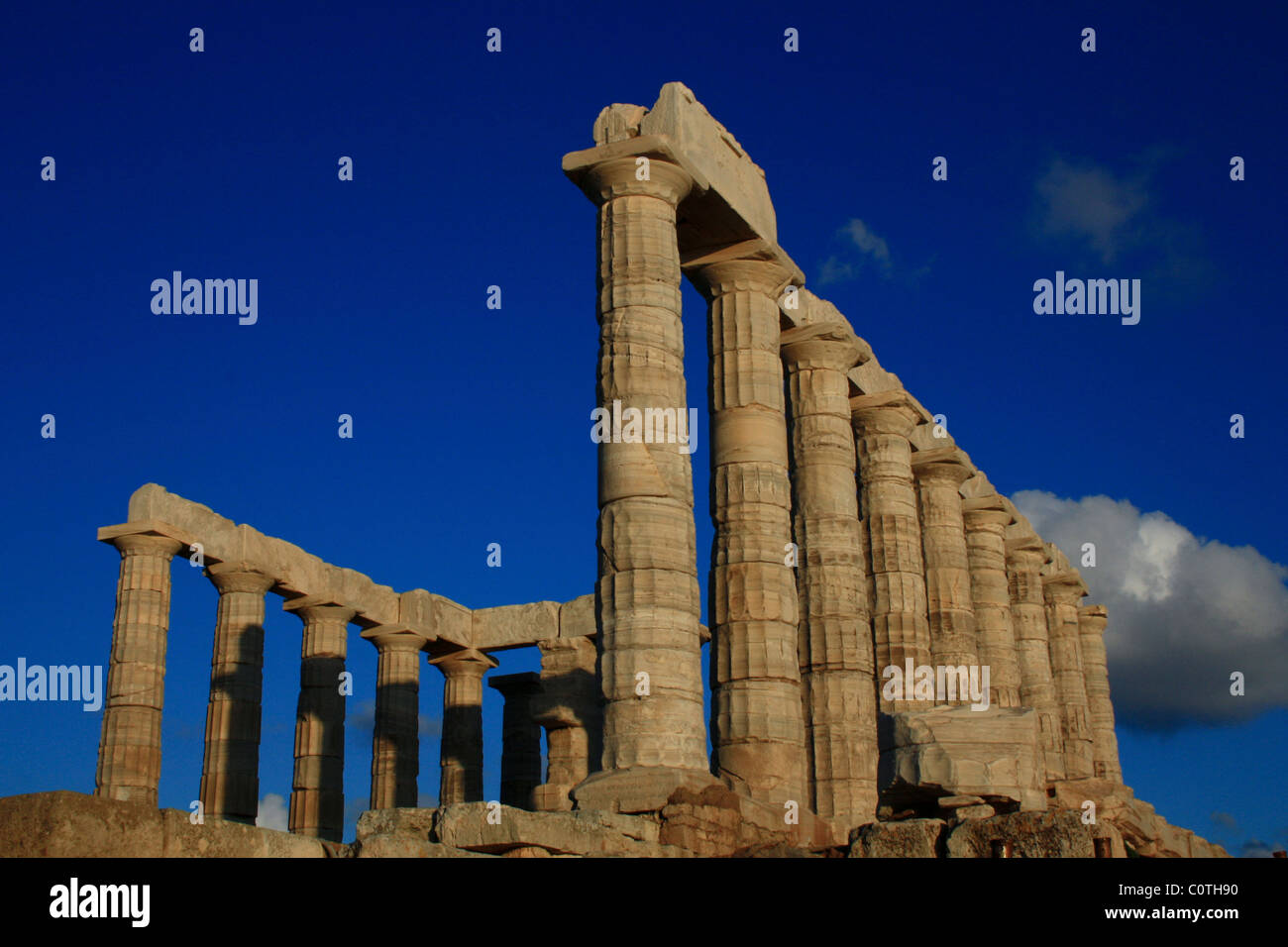 The Temple of Poseidon on the Cape of Sounion in Greece Stock Photo - Alamy
